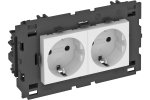 OBO-Bettermann 6120432 Розетка 2-м 0град. Modul45connect с заземл. 250В 16А