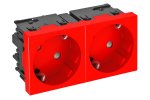 OBO-Bettermann 6120489 Розетка силовая 33град. двойн. 2х2К+З Modul45connect