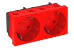 OBO-Bettermann 6120108 Розетка 2-м 2мод. 16А 250В 33град. 45х45