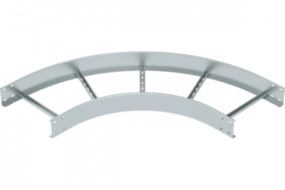 Фотография товара 'OBO-Bettermann 6217682 Секция угловая 90град. лестничного лотка 110х200мм R=500мм'