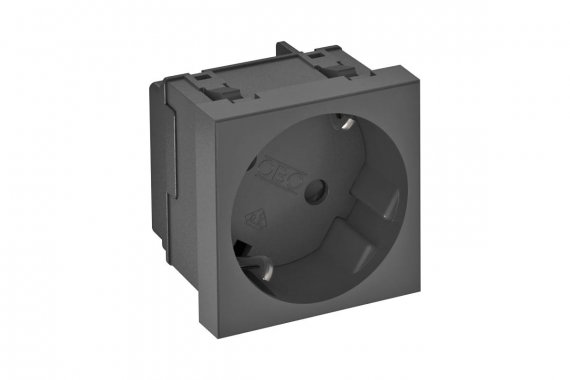 Фотография товара 'OBO-Bettermann 6120081 Розетка 1-м 2К+3 под углом 33град. шторки 16А 250В'