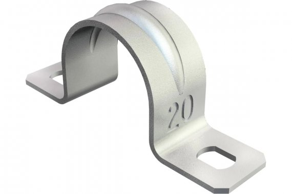 Фотография товара 'OBO-Bettermann 1018205 Скоба крепежная двухлапковая d20мм'